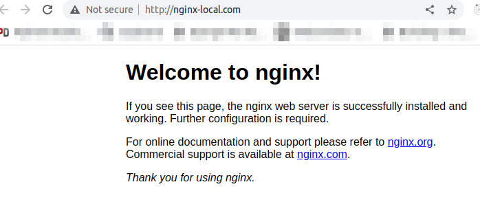 nginx running