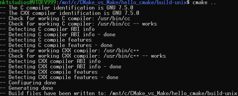 Running CMake