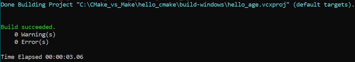 MSBuild output