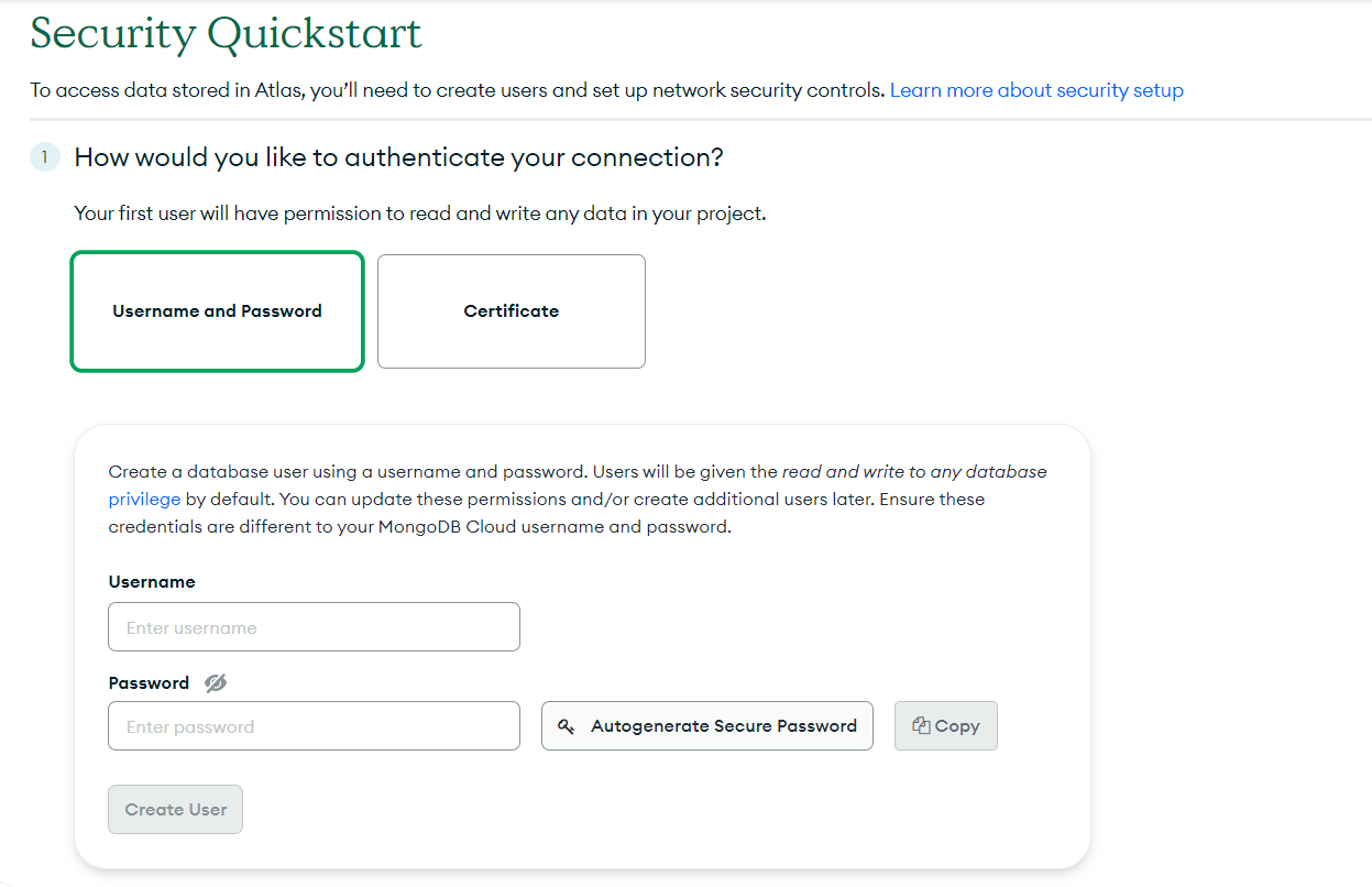 Security Quickstart