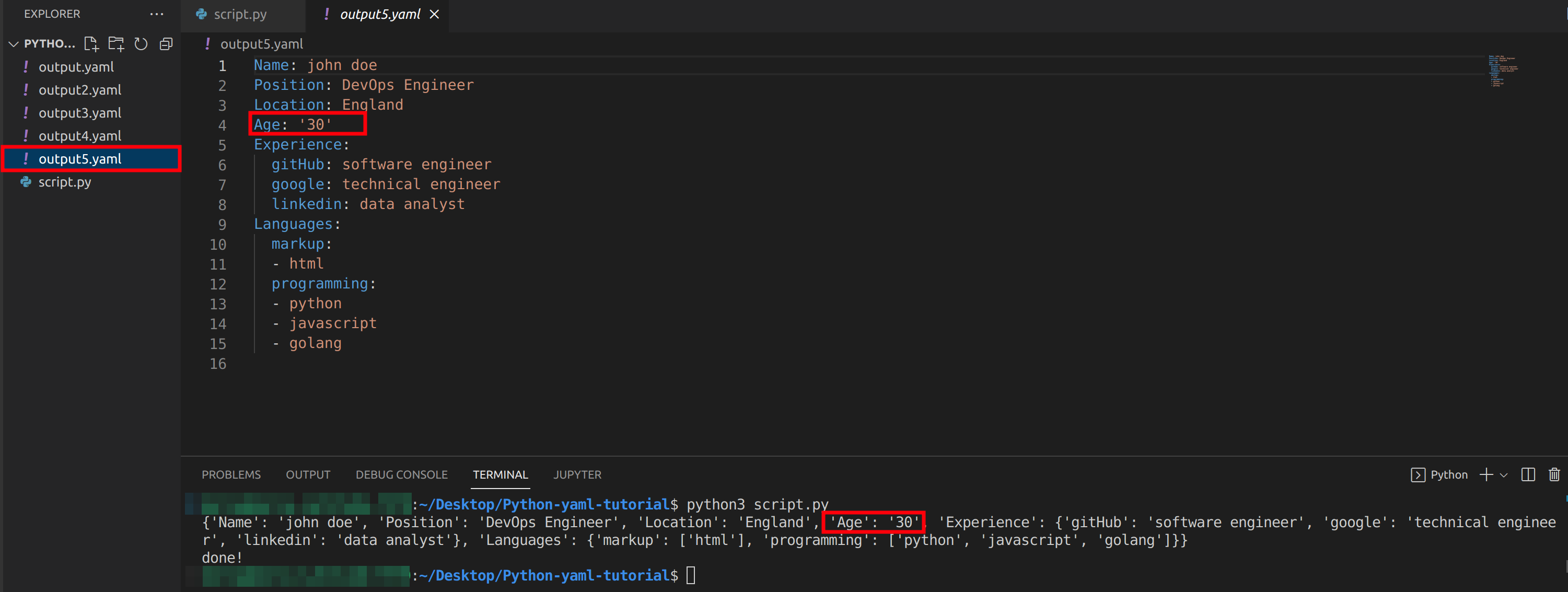 Modifying yaml data with one block of yaml data